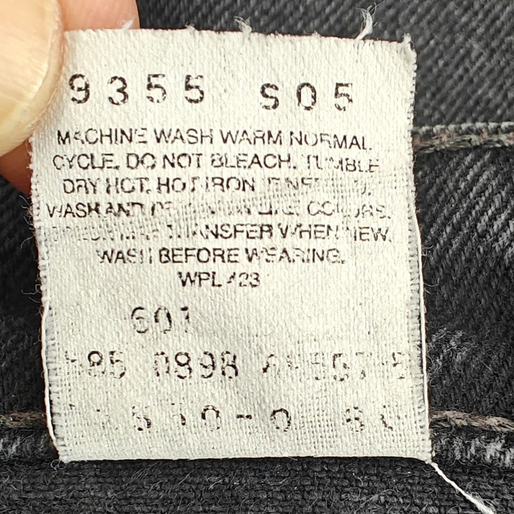 Vintage Levis 550 Jeans Mens 44x30 Black Relaxed Fit 90s Made In USA Denim Pants - Picture 6 of 11